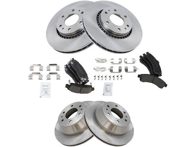 Front and Rear Brake Pad and Rotor Kit - 2005 GMC Envoy Denali - TRQ 18323-07871862