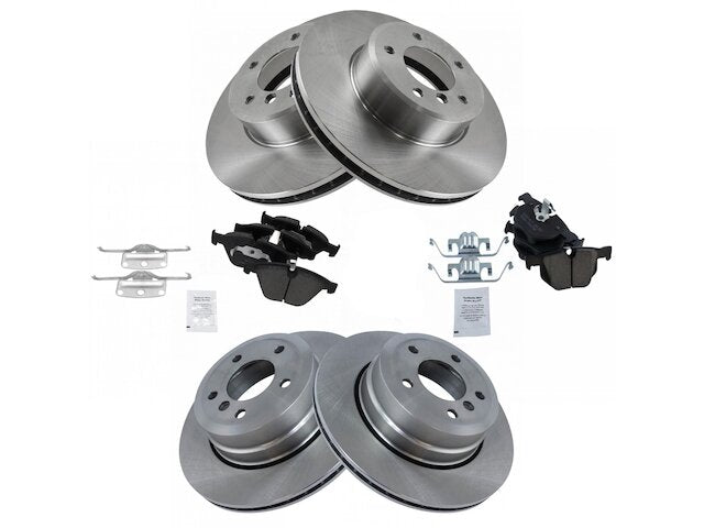 Front and Rear Brake Pad and Rotor Kit - 2010 BMW 528i - TRQ 30444-07894728