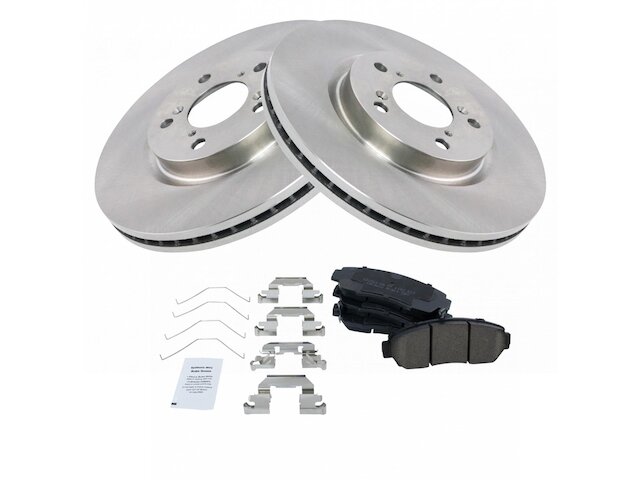 Front Ceramic Brake Pad and Rotor Kit - 5 Lug - 2011-2014 Honda Odyssey - TRQ 96884-07896089