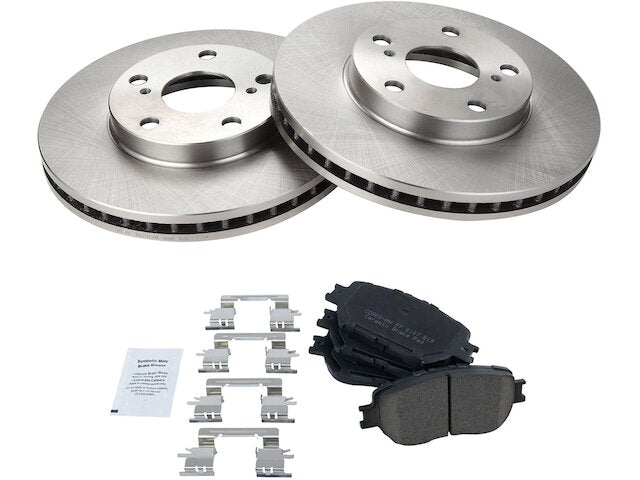 Front Ceramic Brake Pad and Rotor Kit - 5 Lug - 2002-2006 Toyota Camry LE - TRQ 7958-07896879