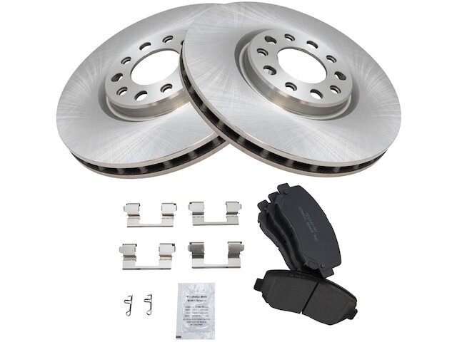 Front Ceramic Brake Pad and Rotor Kit - 2013-2016 Dodge Dart - TRQ 119653-07903091