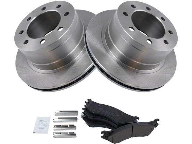 Rear Ceramic Brake Pad and Rotor Kit - 8 Lug - 2003-2008 Dodge Ram 2500 - TRQ 1988-07926970
