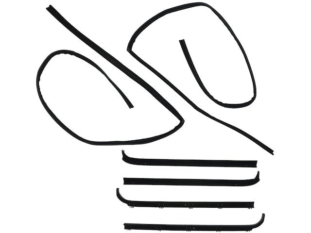 Door Window Belt Weatherstrip Kit 6 Piece Set - 1980-1986 Ford Bronco - DIY Solutions 4955-07942218