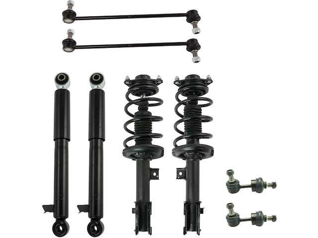 Front and Rear Shock Strut Coil Spring Sway Bar Link Kit 8 Piece - 2015-2018 Hyundai Santa Fe Sport FWD - TRQ 146721-07961684