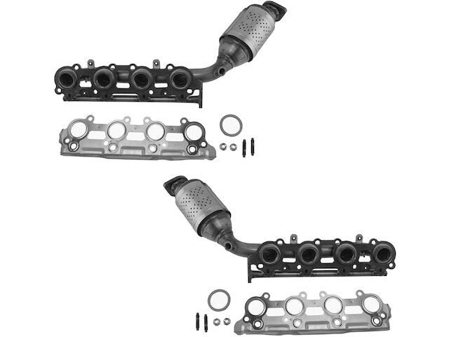 Exhaust Manifold with Integrated Catalytic Converter Set 2 Piece Set - 2005-2009 Toyota 4Runner 4.7L V8 - DIY Solutions 18430-07967158