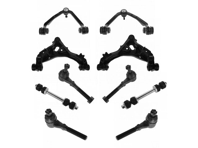 Front Control Arm Ball Joint Tie Rod and Sway Bar Link Kit 10 Piece - 1997-2003 Ford F150 4WD - TRQ 5290-07976467