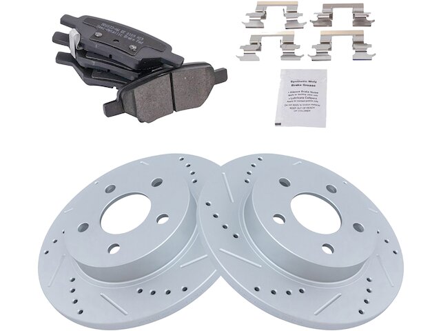 Rear Brake Pad and Rotor Kit - 2005-2007 Chevrolet Cobalt SS - TRQ 18305-07978788