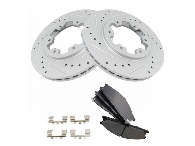Front Brake Pad and Rotor Kit - 1986-1994 Nissan D21 4WD - DIY Solutions 6680-07982054