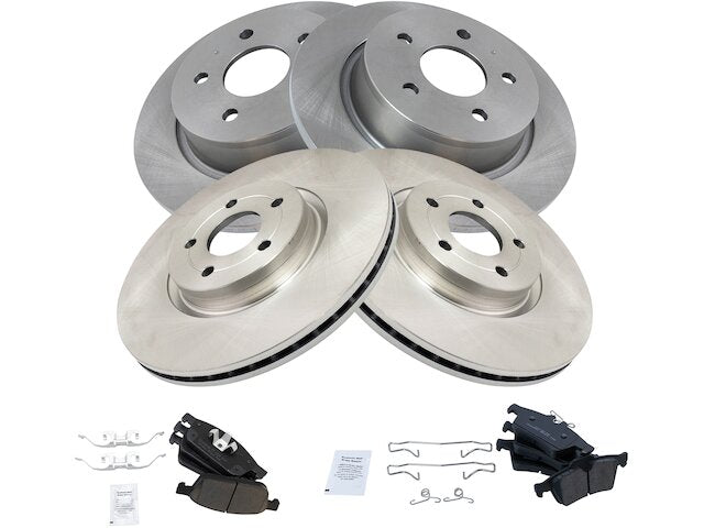 Front and Rear Brake Pad and Rotor Kit - 2014-2018 Ford Transit Connect - TRQ 127062-07983912