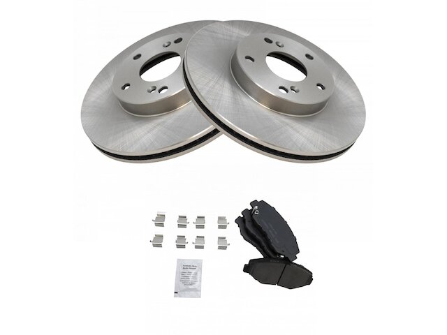 Front Brake Pad and Rotor Kit - 2013-2014 Honda Fit EV - TRQ 122346-07990932