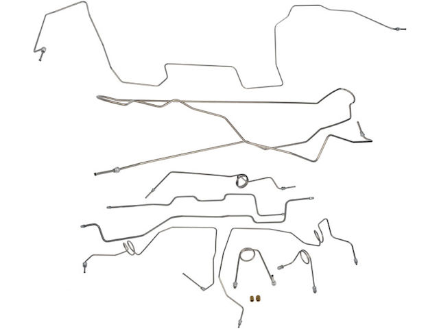 Brake Hydraulic Line Kit - 11 Piece - with 9 Lines and 2 Fittings - 1995-2000 Chevrolet Tahoe 4WD 4-Door - Dorman 3726-05639753