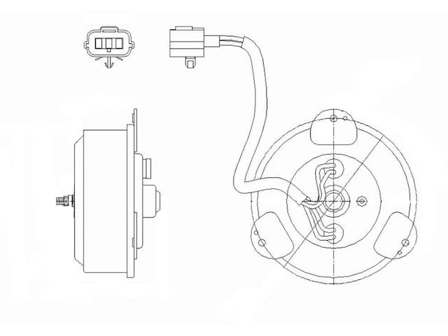 Left Auxiliary Fan Motor - 2003-2007 Honda Accord 3.0L V6 - TYC 5986-09127968