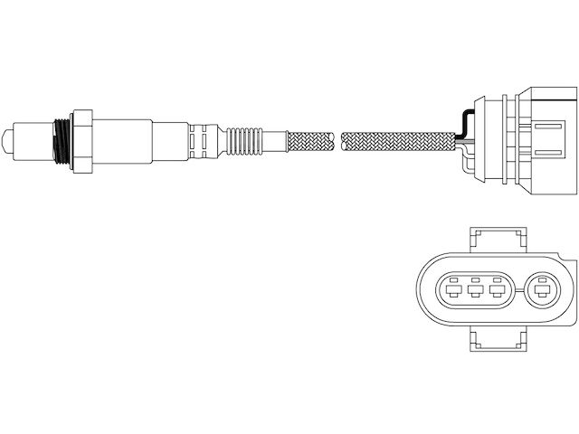 Oxygen Sensor - 2000-2005 Volkswagen Passat 2.8L V6 ATQ VIN H Naturally Aspirated GAS - Walker 7460-05733343