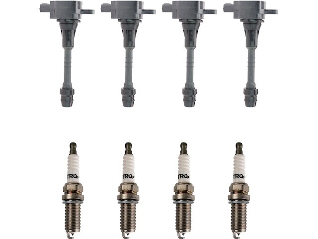 Ignition Coil and Spark Plug Kit 8 Piece - 2002-2006 Nissan Sentra 1.8L 4-Cylinder - TRQ 6822-02016107