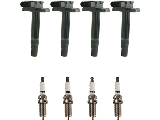 Ignition Coil and Spark Plug Kit 8 Piece - 1999-2000 Volkswagen Beetle 1.8L 4-Cylinder - TRQ 7443-02018007