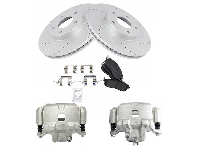 Front Brake Pad Rotor and Caliper Set - 2002-2003 Nissan Maxima - TRQ 6738-02033962