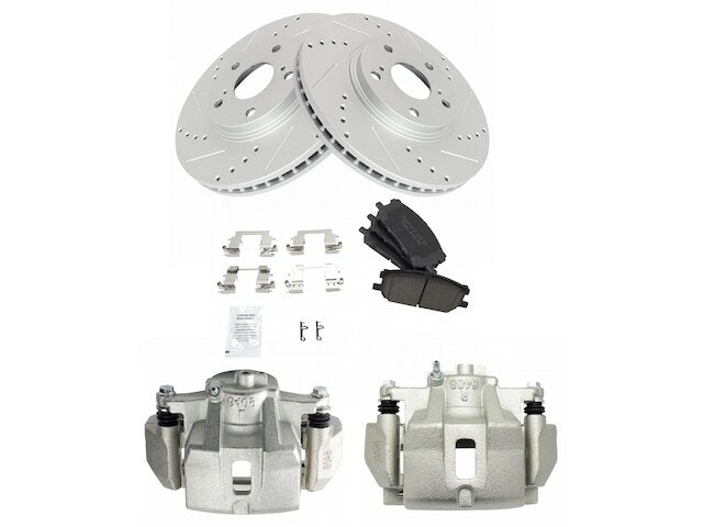 Front Brake Pad Rotor and Caliper Set - 2006-2007 Toyota Highlander Hybrid 3.3L V6 - TRQ 18588-02044958
