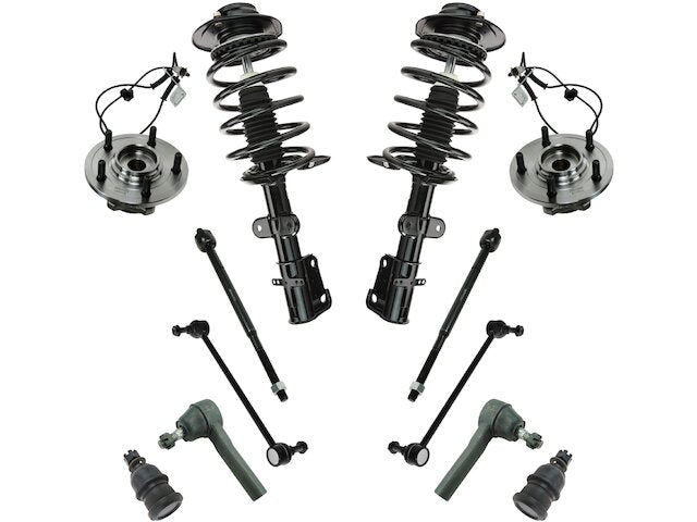 Front Strut Coil Spring Wheel Hub Ball Joint Kit 12 Piece - 2004-2006 Chrysler Pacifica - TRQ 17855-02045556