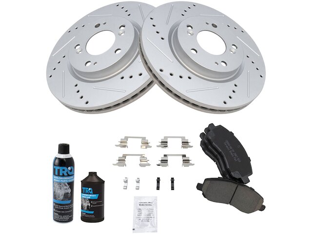 Front Brake Pad and Rotor Kit - 2007-2018 Mitsubishi Outlander - TRQ 24098-02053150