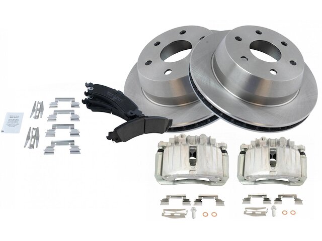 Rear Brake Pad Rotor and Caliper Set - 2002-2006 Cadillac Escalade AWD - TRQ 2853-02059440
