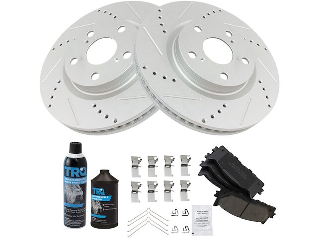 Front Brake Pad and Rotor Kit - 2007-2018 Lexus ES350 - TRQ 19028-02071828