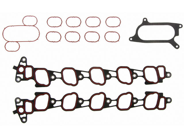 Lower and Upper Intake Manifold Gasket Set - 2000 Ford E350 Econoline Club Wagon 6.8L V10 - Felpro 5184-02072874