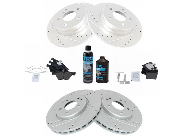 Front and Rear Brake Pad and Rotor Kit - 2000-2003 Mercedes CLK430 - TRQ 6373-02073850