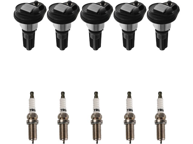 Ignition Coil and Spark Plug Kit 10 Piece - 2004-2006 GMC Canyon 3.5L 5-Cylinder - TRQ 17880-02092563