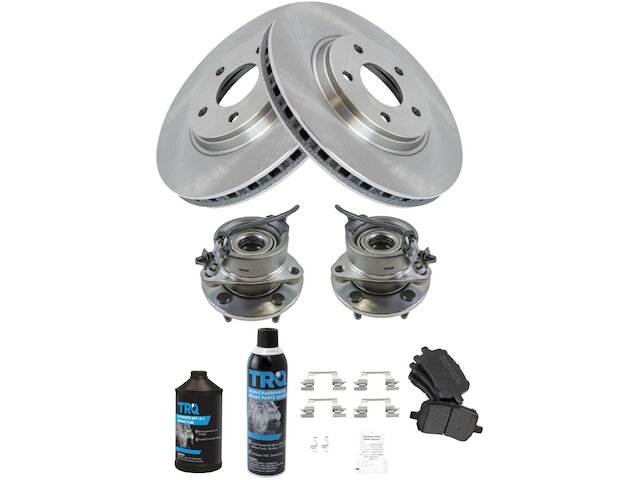 Front Brake Pad and Rotor and Wheel Hub Kit - 2005-2007 Chevrolet Cobalt - TRQ 18305-02103549