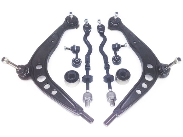 Front Control Arm Kit with Tie Rods Ball Joints and Sway Bar Links - 1996-1999 BMW 328i E36 - Replacement 1004-02106580
