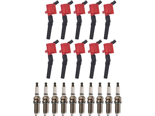 Ignition Coil and Spark Plug Kit - 1997-2002 Ford E350 Econoline Club Wagon 6.8L V10 - TRQ 5200-02120350
