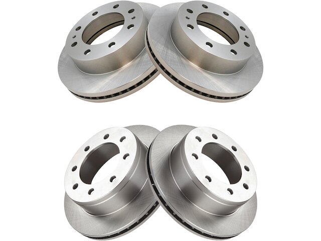 Front and Rear Brake Rotor Set 4 Piece - 2006-2016 Chevrolet Express 2500 6.6L V8 - TRQ 18729-02125446