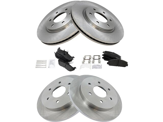 Front and Rear Brake Pad and Rotor Kit - 2008-2011 Nissan Armada - TRQ 26396-02134178