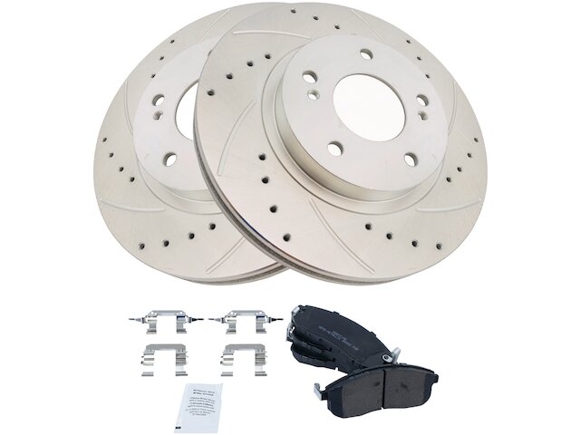 Front Brake Pad and Rotor Kit - 2000-2001 Nissan Maxima - TRQ 6736-02137327