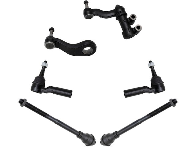 Tie Rod End Idler Arm Pitman Arm Kit 6 Piece - 2011-2019 GMC Sierra 2500 HD - TRQ 96713-02152194