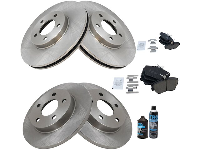 Front and Rear Brake Pad and Rotor Kit - 1995-2002 Lincoln Continental - TRQ 5619-02154384