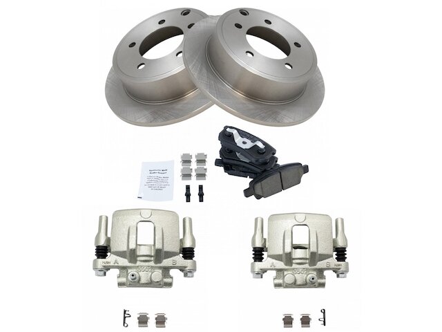 Rear Brake Pad Rotor and Caliper Set - 2007-2012 Dodge Caliber - TRQ 18960-02155242