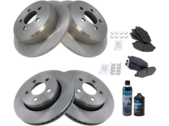 Front and Rear Brake Pad and Rotor Kit - 2008-2012 Jeep Liberty - TRQ 28879-02156863