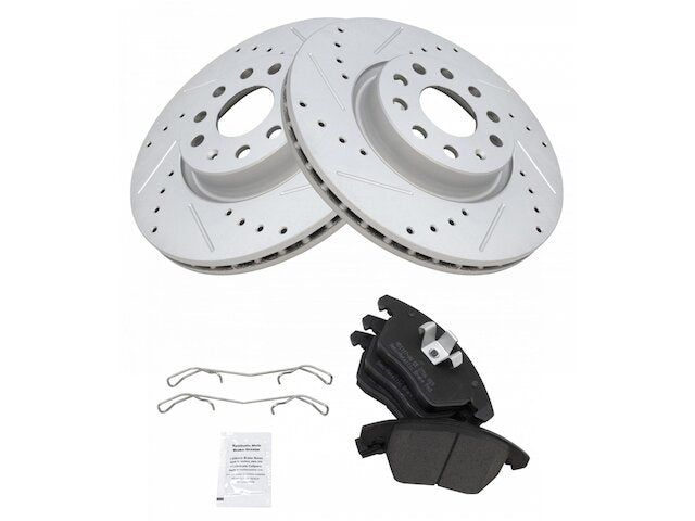 Front Brake Pad and Rotor Kit - 2006-2014 Volkswagen GTI - TRQ 30305-02160133