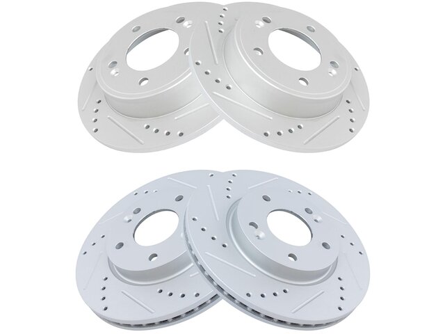 Brake Rotor Set 4 Piece - 2013-2020 Hyundai Elantra GT Base - TRQ 128581-02174047