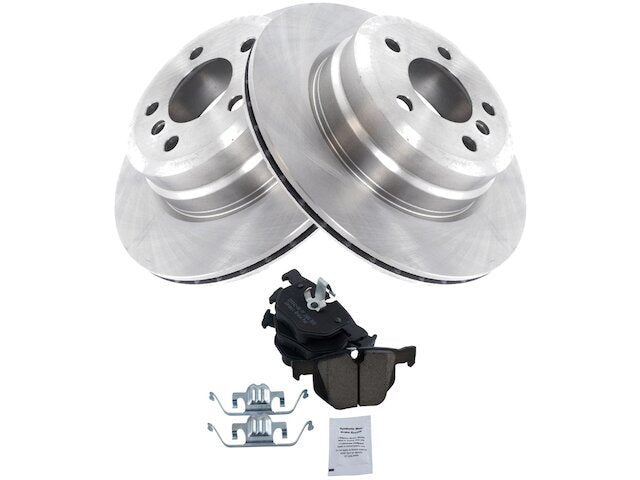 Rear Brake Pad and Rotor Kit - 2007-2018 BMW X5 3.0L 6-Cylinder - TRQ 24083-02177387