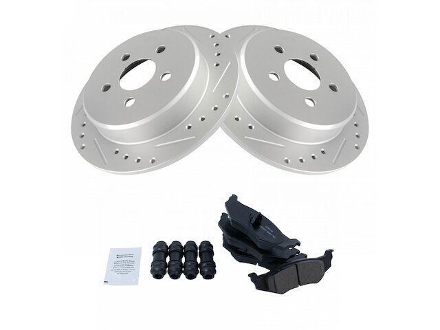Rear Brake Pad and Rotor Kit - 1995-2006 Dodge Stratus Sedan - TRQ 2077-02189698