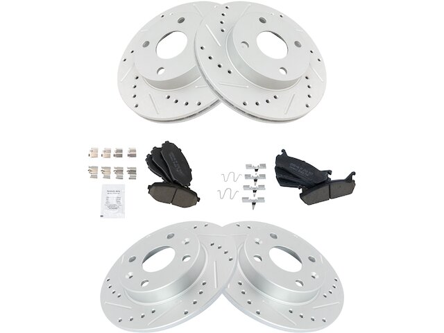 Front and Rear Brake Pad and Rotor Kit - 1990-1993 Mazda Miata - TRQ 8532-02196465