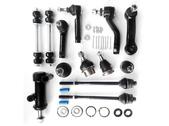Front Suspension Steering Kit - Ball Joints, Tie Rods, Sway Bar Links, Idler, and Pitman Arm Kit - 13 Piece - 2000-2006 Chevrolet Tahoe (Without Frame Bracket) - Replacement 3731-02229218