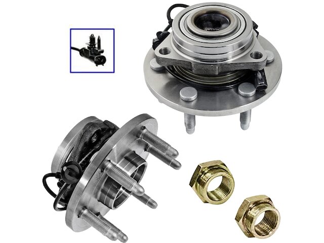 Front Wheel Hub Assembly and Spindle Nut Kit - 2007-2014 Cadillac Escalade ESV - Detroit Axle 127828-02237538