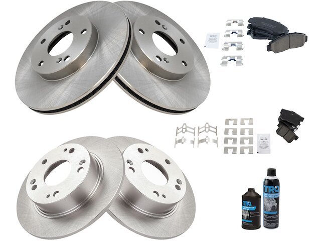 Front and Rear Brake Pad and Rotor Kit - 2003-2007 Honda Accord 3.0L V6 - TRQ 5986-02240844
