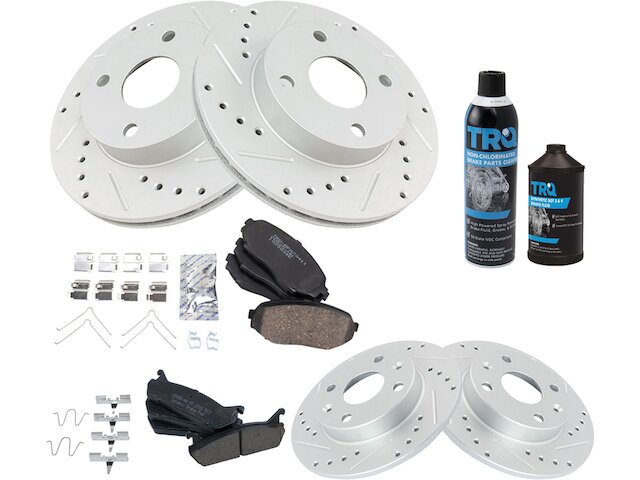 Front and Rear Brake Pad and Rotor Kit - 1990-1993 Mazda Miata - TRQ 8532-02268032