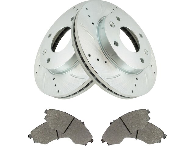 Front Brake Pad and Rotor Kit - 1999-2001 Hyundai Tiburon - TRQ 194-02278946