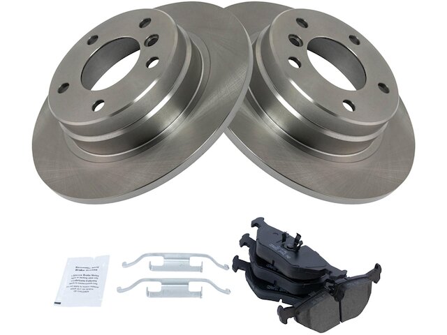 Rear Brake Pad and Rotor Kit - 1998-1999 BMW 323i Convertible - TRQ 960-02283286