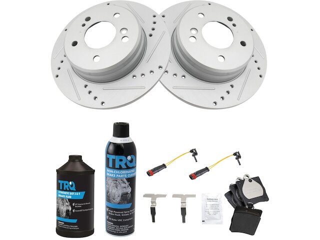 Rear Brake Pad Rotor and Wear Sensor Kit - 2001-2005 Mercedes C240 Sedan - TRQ 6330-02294818